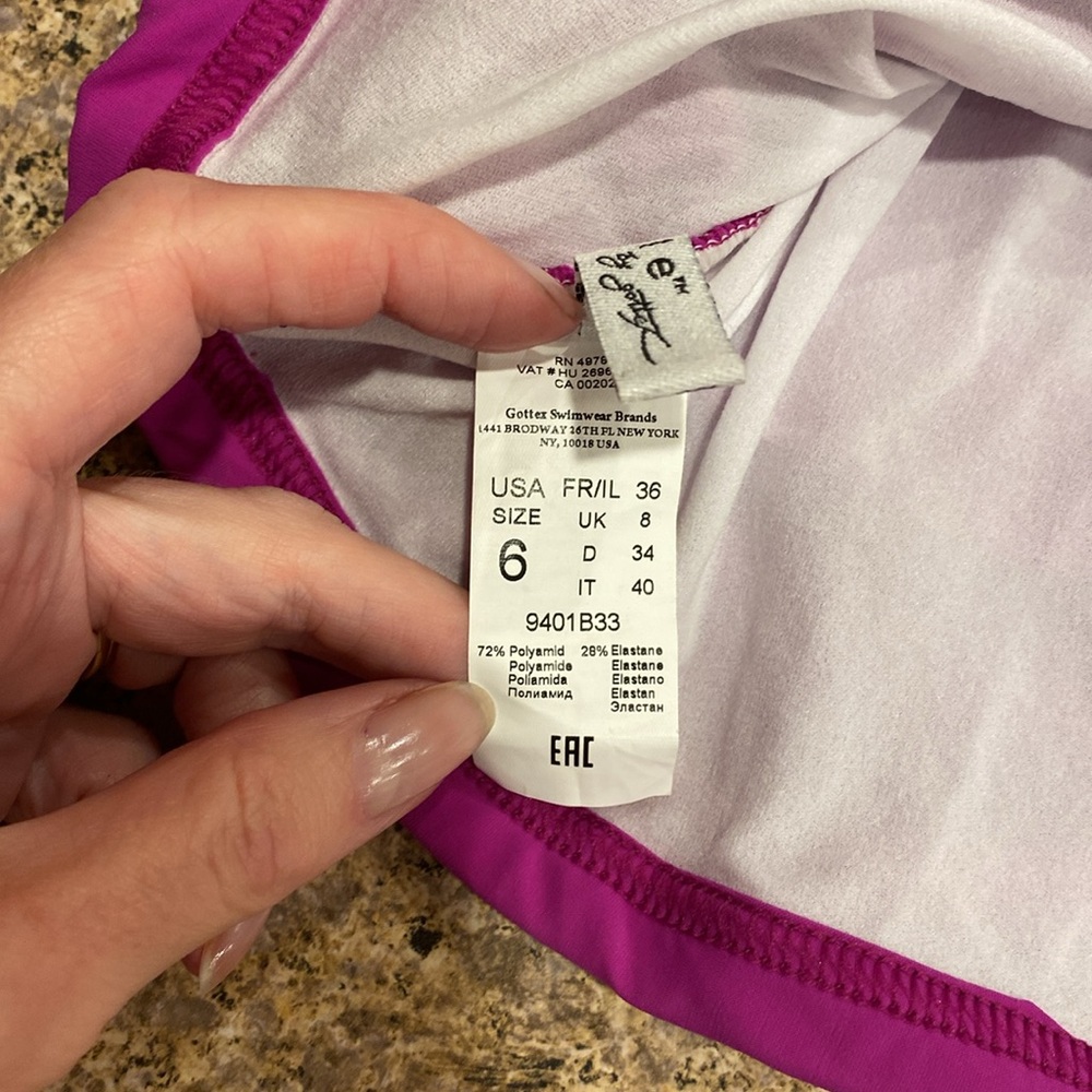 NWT Profile By Gottex Tankini Swim Top 6 Warm Viola (Top Only) - Picture 11 of 17